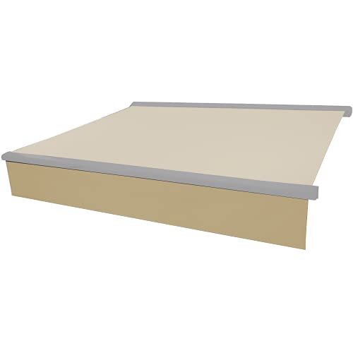 Planesium Premium Markisen Volant (4,5m / 450cm x 0.23 m / 23cm Beige) Markisenbespannung Markisenstoff Markisentuch Markisevolant Ersatzstoff fertig genäht Wasserabweisend von Planesium