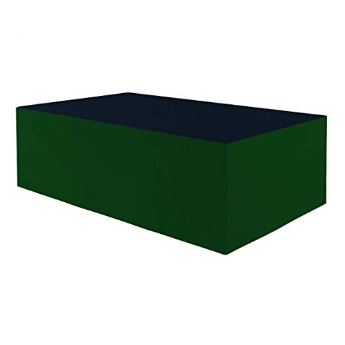 Planesium Premium Zweifarbig Gartentisch Gartenmöbel Hülle Abdeckung Schutzhülle Haube Abdeckplane wasserdicht atmungsaktiv Multicolor (Schwarz/Tannengrün Breite 200cm x Tiefe 100cm x Höhe 75cm) von Planesium