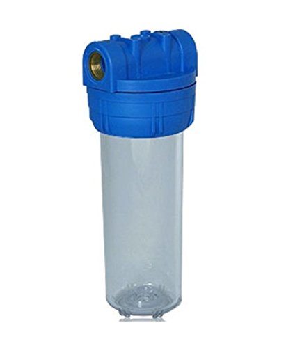 1 x Filtergehäuse 10" mit 3/4" Wasseranschluß/Innengewinde als Wasser Vorfilter Gehäuse und Wasserfilter Anlage Umkehr Osmose Filter Hauswasserwerk Brunnenwasser Pool von Planet-Aqua