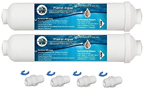 4 x Mineral Filterkartusche Mineralisierer Patrone inkl. Anschluss Adapter 1/4 Zoll für Trinkwasser Umkehrosmose Side by Side Kühlschrank. Mineralfilter für Osmose Küchenfilter Anlage 4 x Mineral Filterkartusche Mineralisierer Patrone inkl. Anschluss Adapter 1/4 Zoll für Trinkwasser Umkehrosmose Side by Side Kühlschrank. Mineralfilter für Osmose Küchenfilter Anlage von Planet-Aqua
