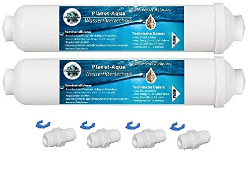 Planet-Aqua 6 Stück Mineral Filter Kartusche Mineralisierer Patrone inkl. Adapter 1/4 Zoll für Trinkwasser Aufbereitung Wasserfilter Umkehrosmose Osmoseanlage. Osmose Küchenfilter Kühlschrank von Planet-Aqua