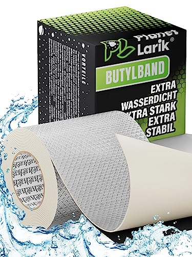 Planet Larik® Super wasserdichtes Klebeband (15cm x 5m), Hochwertiges Bitumenband selbstklebend mit Aluminiumfolie, Butylband, Alterungs -, Korrosions - und UV - beständig von Planet Larik
