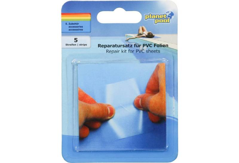Planet Pool Folienkleber Unterwasser-Reparaturset 5 Klebestreifen Planet Po von Planet Pool