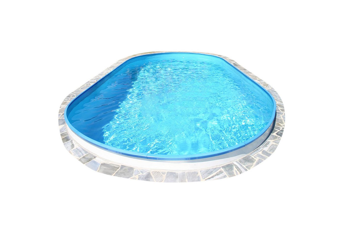 Planet Pool Ovalpool Stahlwandpool oval Exklusiv 700x350x150 cm, Stahl (Einzelbecken), verzinkte Stahlwand von Planet Pool