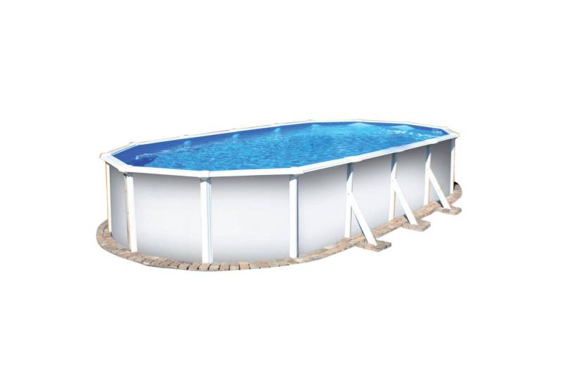 Planet Pool Ovalpool Stahlwandpool ovalform Classic 610x360x120 cm, Sta (Einzelbecken), verzinkte Stahlwand von Planet Pool