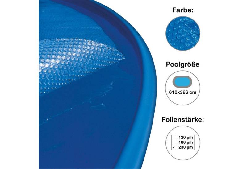 Planet Pool Pool-Abdeckplane Solarplane, Solarfolie, Luftpolsterabdeckung für Q, Chlorbeständig von Planet Pool