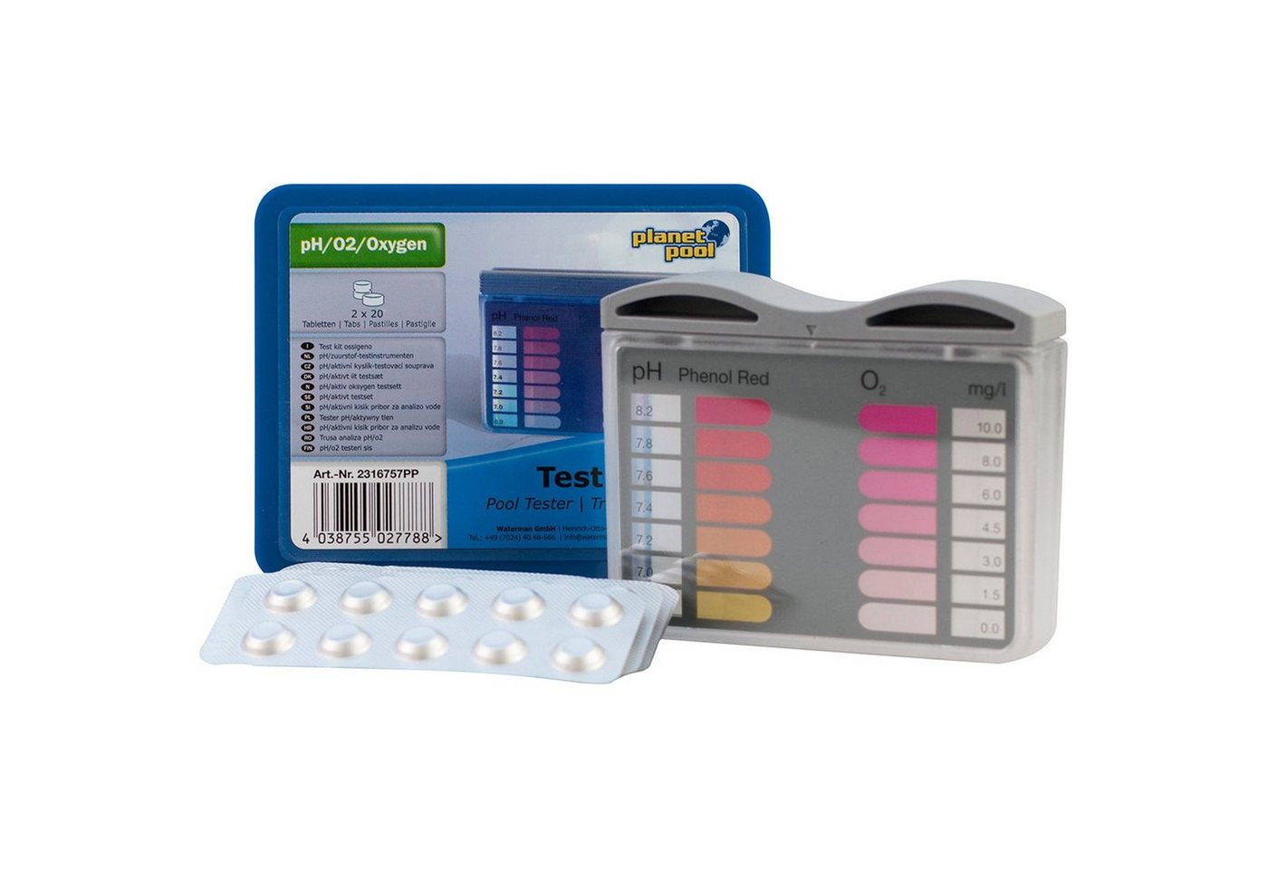 Planet Pool Pooltester pH / Sauerstoff-Testbesteck - mit je 20 Tabletten Planet Pool Pooltester pH / Sauerstoff-Testbesteck - mit je 20 Tabletten von Planet Pool
