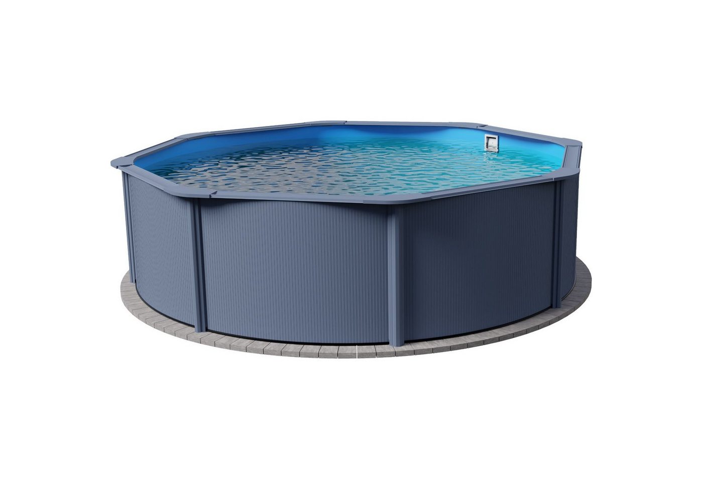 Planet Pool Rundpool Stahlwandpool rund Classic 350x120 cm, Stahl 0,4 m (Einzelbecken), verzinkte Stahlwand von Planet Pool