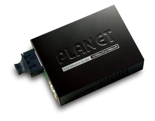 Planet Media Converter Multimode 10/100Base-TX zu 100Base-FX inkl. Netzteil SC Connector von Planet