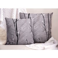 Kissenbezug Besticktes Muster | Silber Bambus Künstliche Seide Handgemachte Kissenhüllen in 40x40 cm/50x50 von PlanetFabrica
