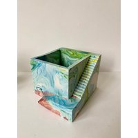 Jesmonit Treppentopf - Celebes Collection Braun, Gelb, Grün Und Blau von PlanetPots