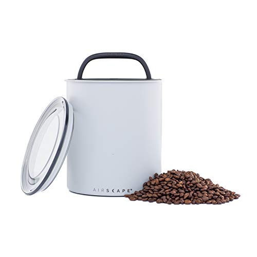 Airscape Kaffee-Aufbewahrungsdose (1,1 kg trockene Bohnen) – großer Behälter in Kilogröße, patentierter luftdichter Deckel drückt Luft heraus, um die Frische von Lebensmitteln zu bewahren (grau) von Planetary Design