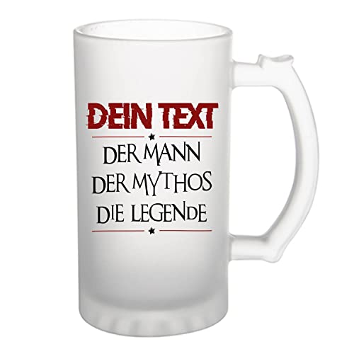 Planetee Bierkrug mit Namen personalisiert Mann Mythos Legende Bierglas für Pint 50 cl Geschenkidee Familie und Arbeitskollegen von Planetee