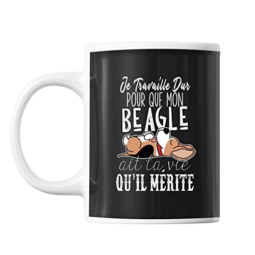 Tasse Beagle Je travail dur von Planetee