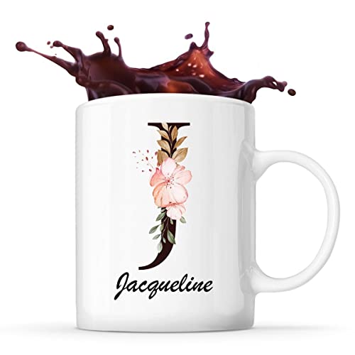 Tasse Jacqueline Tasse | Vorname Tasse Buchstabe | Tasse Geschenkidee fürs Büro zum Geburtstag Jubiläum Kaffeetasse Bürotasse von Planetee