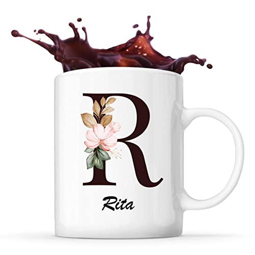 Tasse Rita Tasse | Vorname Tasse Buchstabe | Tasse Geschenkidee fürs Büro zum Geburtstag Jubiläum Kaffeetasse Bürotasse von Planetee