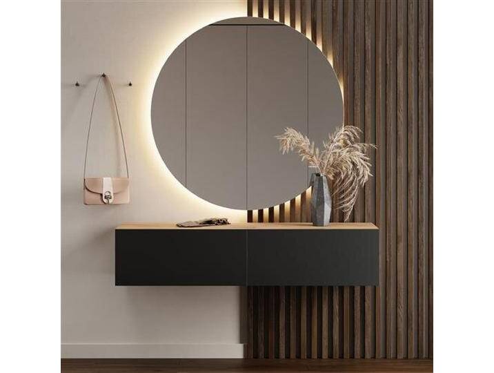 Flur Möbel Garderobe Hängeschrank 140cm einzeln Gold Eiche / Anthrazit von Planetmöbel