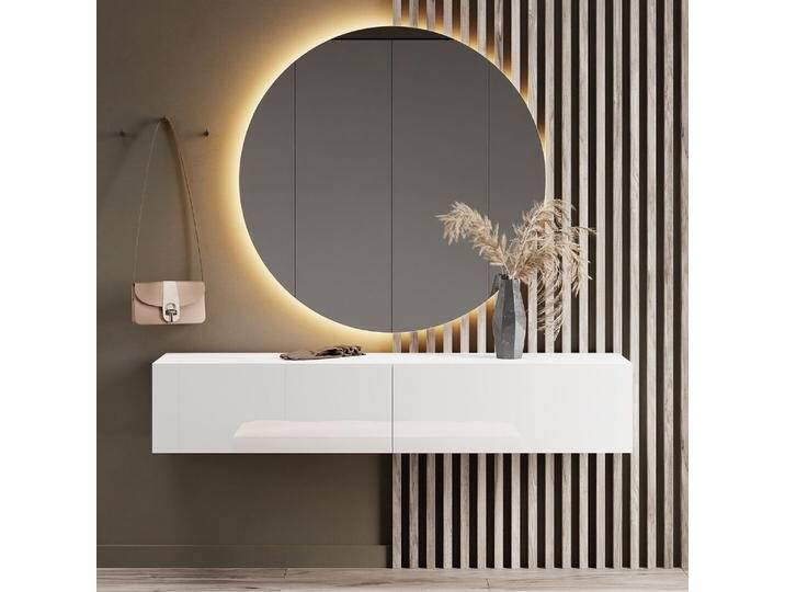 Flur Möbel Garderobe Hängeschrank 160cm einzeln weiß von Planetmöbel