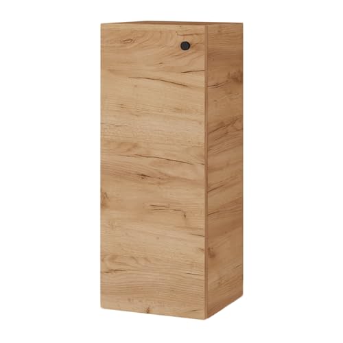 Planetmöbel Bad Midischrank in Gold Eiche 32cm, Hängeschrank für Badezimmer, Kleiner Badschrank für extra Stauraum mit 3 Fächern von Planetmöbel