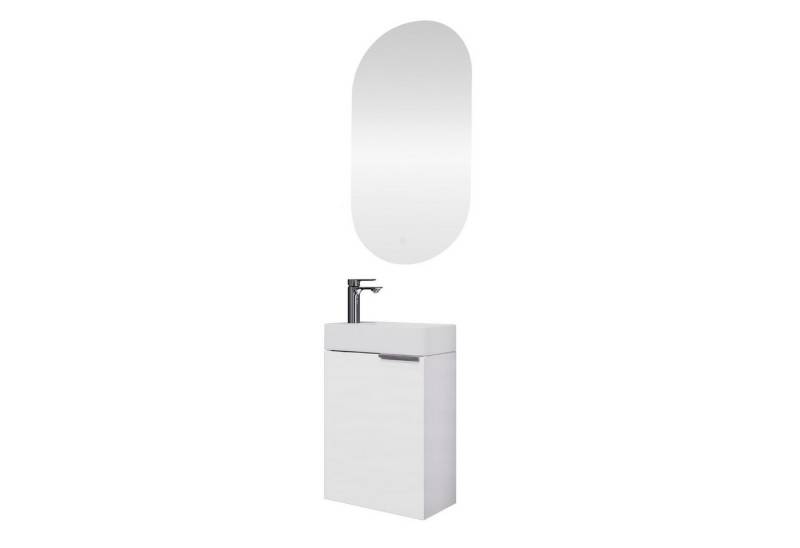 Planetmöbel Badmöbel-Set Badmöbel-Set 40cm mit Spiegel, (Komplett-Set, 3-St) von Planetmöbel