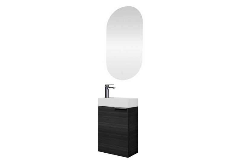 Planetmöbel Badmöbel-Set Badmöbel-Set 40cm mit Spiegel, (Komplett-Set, 3-St) von Planetmöbel