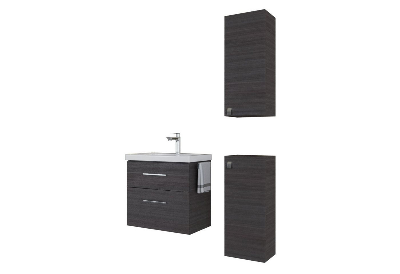 Planetmöbel Badmöbel-Set Planetmöbel Badmöbel-Set 63cm mit 2x Midischrank Anthrazit Planetmöbel Badmöbel-Set Planetmöbel Badmöbel-Set 63cm mit 2x Midischrank Anthrazit von Planetmöbel