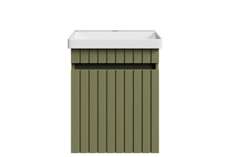 Badmöbel-Set Waschtisch 50cm mit Tür Mintgrün matt, (Badezimmer Möbel Set, 1-St), Waschtisch mit Waschbecken von OTTO