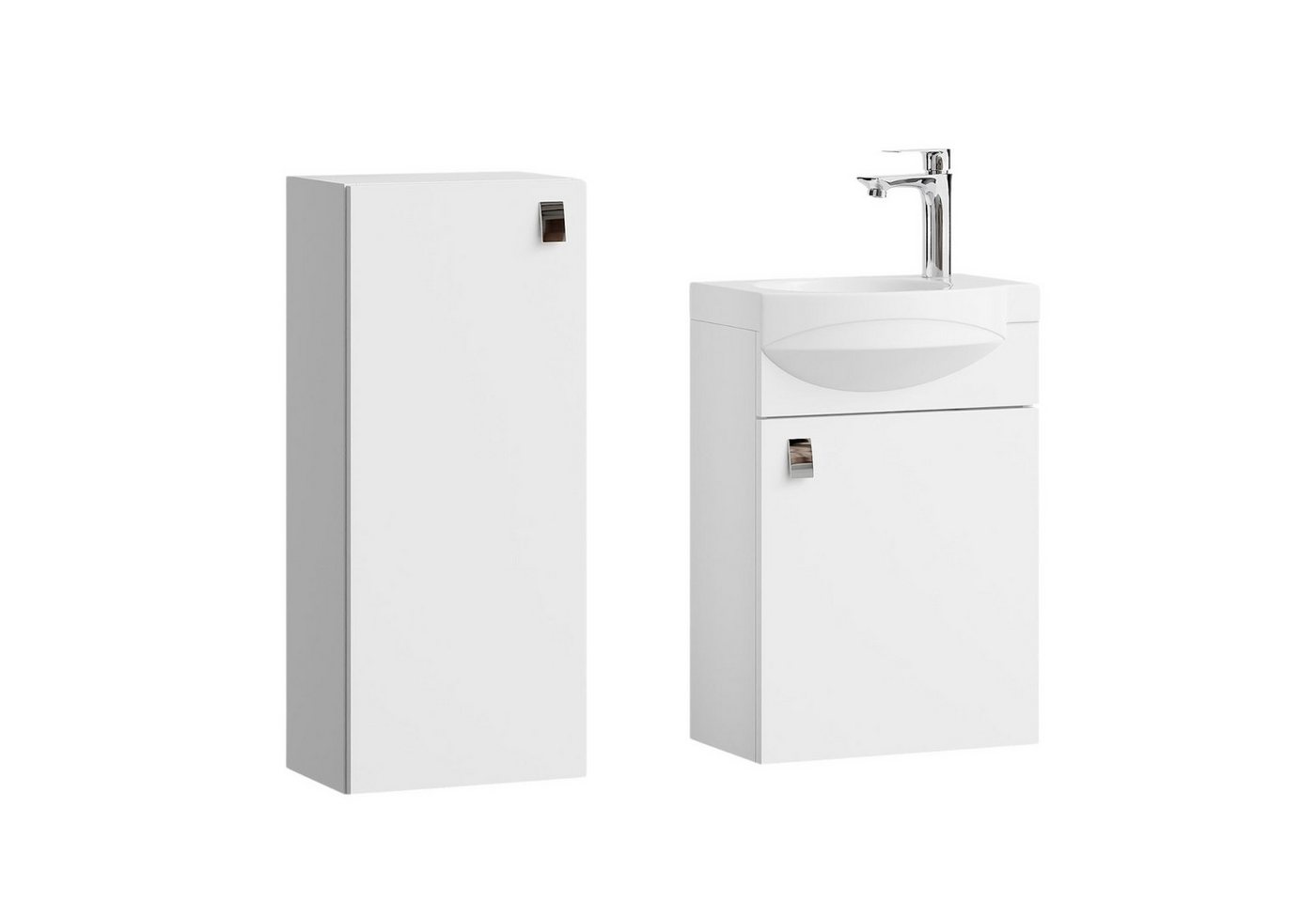 Planetmöbel Badmöbel-Set Waschtischunterschrank 40 cm mit Midischrank 32 cm weiß Planetmöbel Badmöbel-Set Waschtischunterschrank 40 cm mit Midischrank 32 cm weiß von Planetmöbel