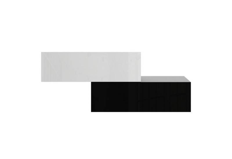 Planetmöbel Garderoben-Set 2x Hängeschrank WEST 100 cm schwarz - weiß, (Garderobenschrank, Wandgarderobe hängend oder stehend), in verschiedenen Farben von Planetmöbel