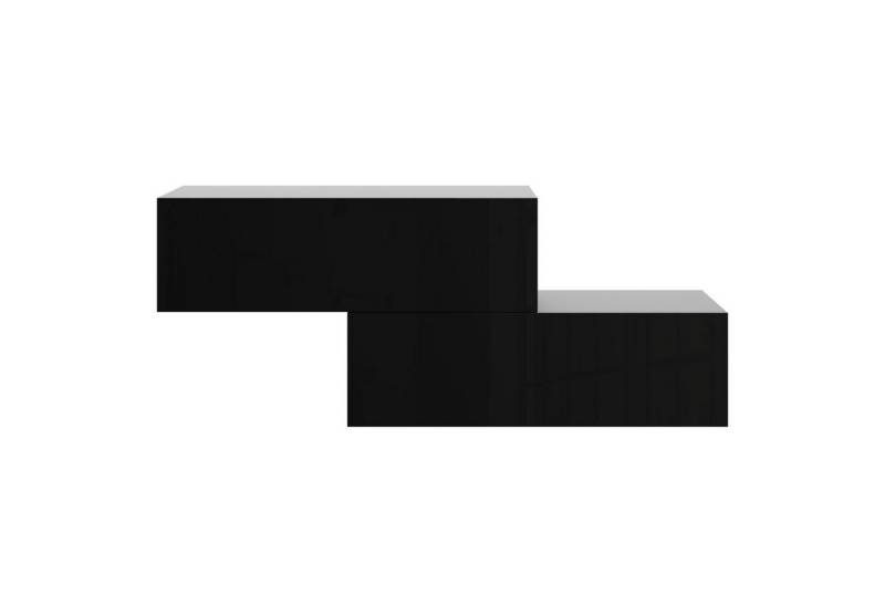 Planetmöbel Garderoben-Set 2x Hängeschrank WEST 100 cm schwarz, (Garderobenschrank, Wandgarderobe hängend oder stehend), Flurgarderobe von Planetmöbel