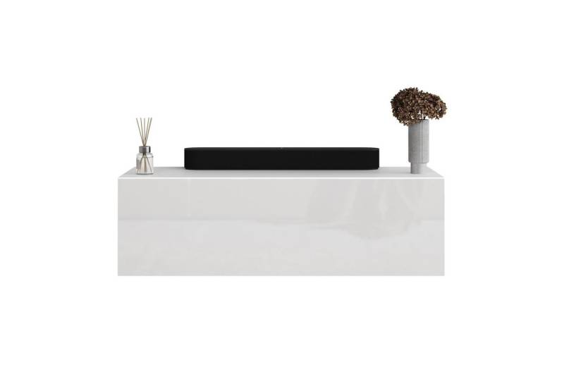 Planetmöbel Garderoben-Set Flur Möbel Garderobe Hängeschrank 100cm weiß, (Garderobenschrank) von Planetmöbel