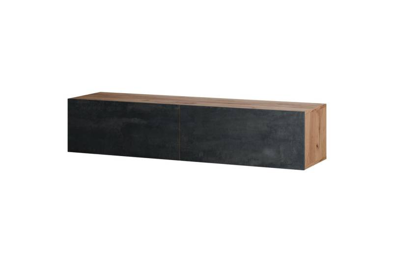 Planetmöbel Garderoben-Set Hängeschrank WEST 140 cm, (Garderobenschrank, Wandgarderobe hängend oder stehend), in verschiedenen Farben von Planetmöbel
