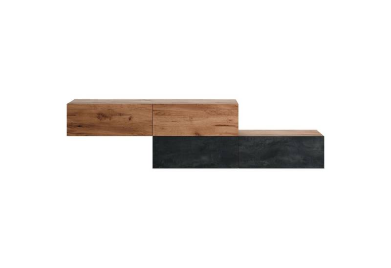 Planetmöbel Garderoben-Set Hängeschrank WEST 140 cm, (Garderobenschrank, Wandgarderobe hängend oder stehend), in verschiedenen Farben von Planetmöbel