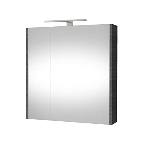 Planetmöbel Spiegelschrank Badezimmer WC Badezimmerschrank 64cm breit (Anthrazit) von Planetmöbel