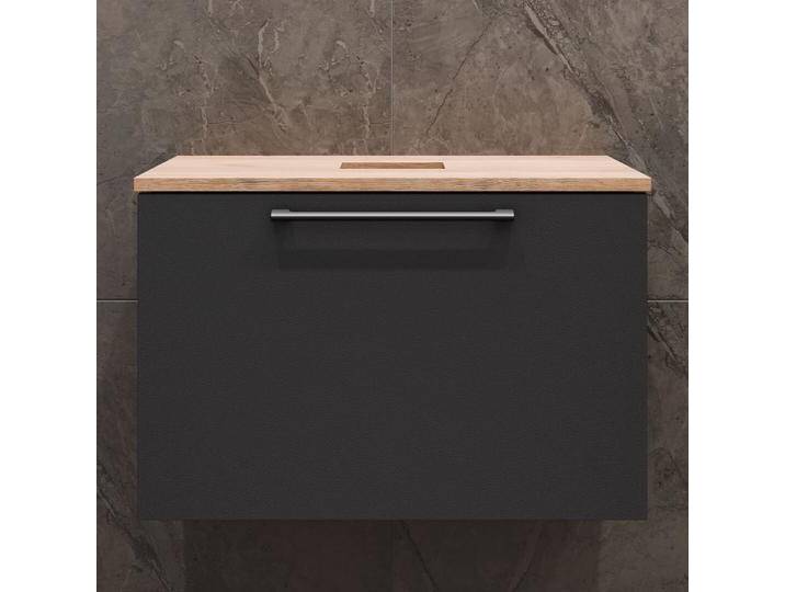 Waschtischunterschrank Astra 60 cm gold eiche / anthrazit von Planetmöbel