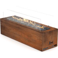 Planika Gas Line Outdoor GaLiO Corten Automatic [automatischer Gaskamin für den Außenbereich]: Erdgas - ohne Wlan Modul - ohne Schutzhülle von Planika