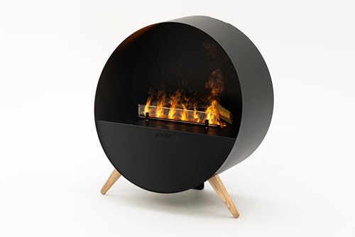 Planika Misty Moderner, freistehender elektrischer Wasserdampf-Kamin mit LED Optimyst - Technologie - Echter Flammeneffekt, ideal für das Wohnzimmer von Planika