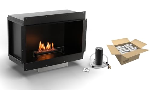 Planika Senso Fireplace - BEV Automatischer Bioethanol Brenner - Innenraum Feuerstelle - mit 4x5L Fanola-Kraftstoff von Planika
