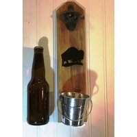 Büffel Flaschenöffner, Wandaufhängung Bier Paletten Büffel Rustikaler Flaschenöffner Im Landhausstil von PlanksandPetals