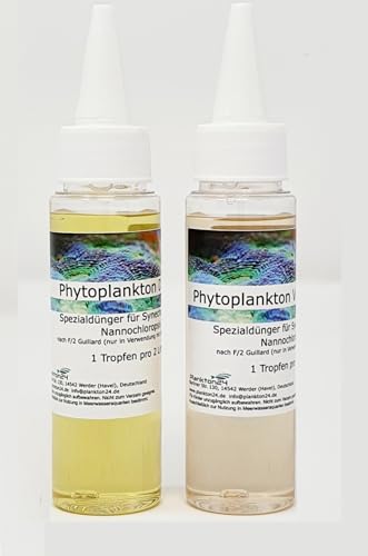 Planktondünger Phyto F2 Dünger für Phytoplankton auf Basis Guillard Rezeptur für Synechococcus Nannochloropsis Tetraselmis 2x125ml von Plankton24