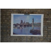 London, Tower Bridge, Big Ben Original Vintage 1960Er Schulwandkarte Große Farbe Fotodruck Lehrposter Fluss Thames England Uk von PlanographicSociety