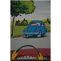 Original Vintage 60Er Jahre Poster Lehrkarte Fahrfehler Autos Vw Käfer Volkswagen Pop Art Comic Stil Mid Century von PlanographicSociety