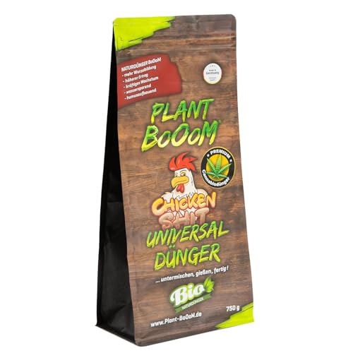 Plant BoOom Natur-Düngemittel Chicken Shit Universal-Dünger - Bio-Qualität mit natürlicher Langzeit-Wirkung - organischer mineralischer NPK-Dünger I mit Endomykorrhiza-Pilze - 750 g I pb004 von Plant BoOom