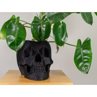 Plantme Blumentopf Skull, Totenkopf, Übertopf in 6cm, 10cm Und 12cm von PlantMeDe