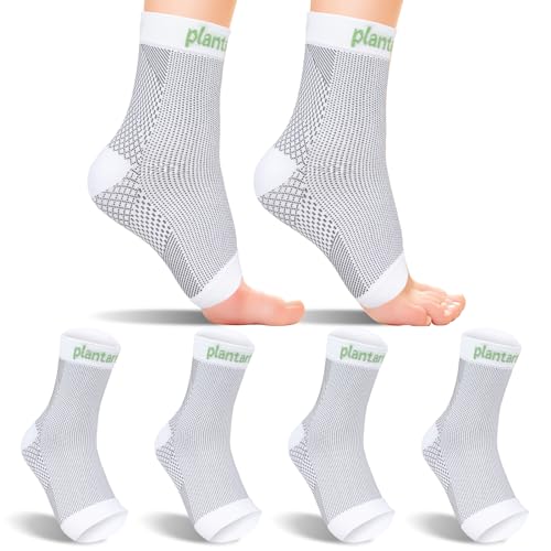 Plantarelief Neuropathie Socken für Frauen Männer - Kompressionssocken Füße Neuropathie Schmerzlinderung - Knöchel Kompression, Soothe Socken für Plantarfasziitis, Knöchel Schwellung - S/M, 2 Paare von Plantarelief