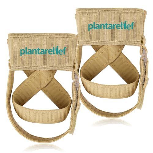 Plantarelief Bogen Unterstützung Klammer- Plantarfasziitis Ärmel, 2 Bänder verstellbare Kompression Bänder Frauen für Sever-Krankheit, Plantarfasziitis Linderung, flache Füße, Ferse Schmerzen,1 Paar S von Plantarelief