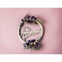 Trockenblumenkranz Ca. 25 cm, Frühling , Trockenblumenkranz Türkranz Ring Trockenblumen Boho Floral Hooptrockenblumenring Kranz Frühling von Plantarelle