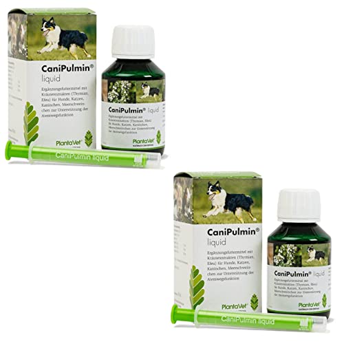 PlantaVet CaniPulmin liquid für Hunde | Doppelpack | 2 x 100ml | Flüssiges Ergänzungsfuttermittel für Hunde | Kann dabei helfen die die Atemwegsfunktion zu unterstützen PlantaVet CaniPulmin liquid für Hunde | Doppelpack | 2 x 100ml | Flüssiges Ergänzungsfuttermittel für Hunde | Kann dabei helfen die die Atemwegsfunktion zu unterstützen von PlantaVet