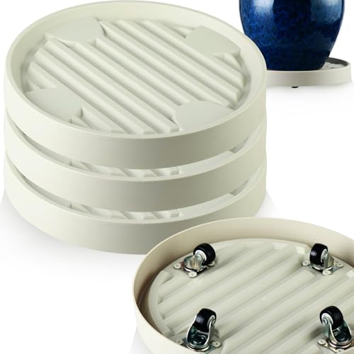 Pflanzenständer mit versteckten Rädern, 27,9 cm, robust, beweglich, 360° Kunststoff-Pflanzenroller, mit 4 unsichtbaren Rollen für Innen- und Außenbereich, Beige, 4 Packungen Pflanzenständer mit versteckten Rädern, 27,9 cm, robust, beweglich, 360° Kunststoff-Pflanzenroller, mit 4 unsichtbaren Rollen für Innen- und Außenbereich, Beige, 4 Packungen von Planterhoma