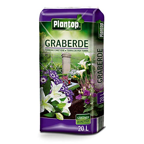 Plantop Graberde 20 Liter Blumenerde Spezialerde ohne Rußzusatz Friedhof Erde von Plantop